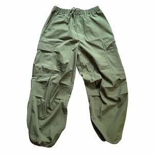 GU Japan Wide Cargo Baggy Pants Khaki Size M 30x32 Approx EUC